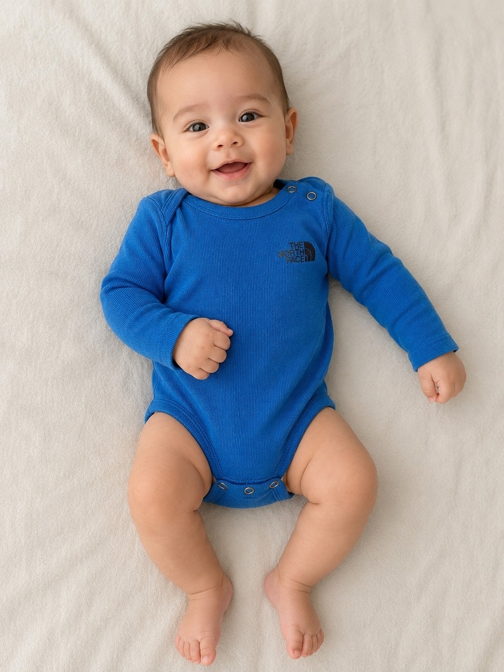 The North Face Baby Long Sleeve Bodysuit Blue Size 0-3 Months